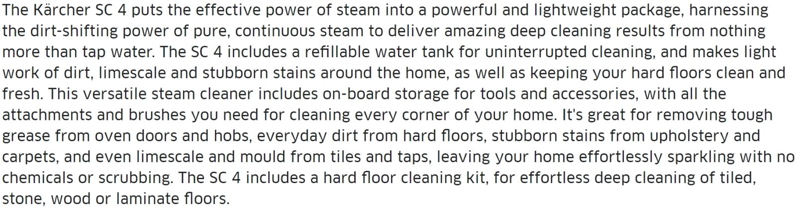 מכונת ניקוי בקיטור קיטורית קרשר KARCHER SC 4 EASYFIX PREMIUM TEXT